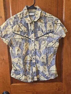 Kids Panhandle Slim Western Wear Sizr Small Button Up Shirt